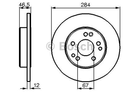 Диск тормозной передний 0986478187 BOSCH