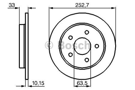 BOSCH 0986478196 Диск тормозной задний в наличии Днепр