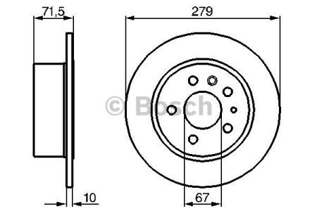 0986478199 BOSCH Диск тормозной задний купить в Ирпень