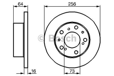 Bosch диск гальмівний перед. fiat ducato 81-94 citroen peugeot (25616) 0986478200