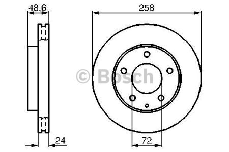 BOSCH 0986478227 Диск тормозной передний в наличии Винница