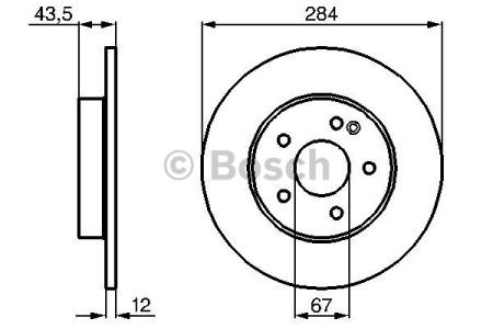 0986478262 BOSCH Передние тормозные диски купить в Полтава