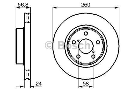 0986478293 BOSCH Диск тормозной передний купить в Сумы
