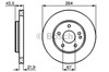 Передний тормозной диск 0986478301 BOSCH