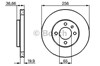 Тормоз дисковый передний 0986478308 BOSCH