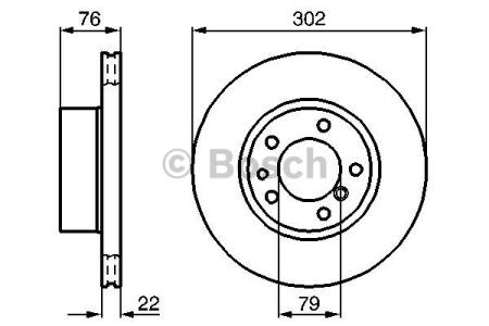 Bosch диск гальмівний перед. (вентил.) bmw 5-serie (e34), 7-serie (e32) (30222) 0986478318