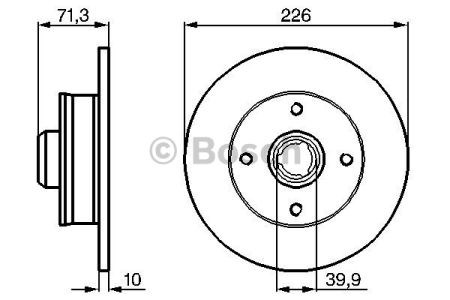 BOSCH 0986478331 Диск тормозной задний в наличии Чернигов