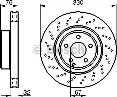 Передний тормозной диск 0986478470 BOSCH