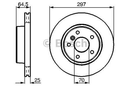 Bosch диск гальмівний передн. range rover 0986478483