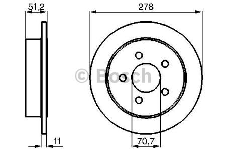 Bosch opel диск гальмівний задній  sintra 96-99 0986478487