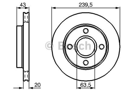 0986478502 BOSCH Передние тормозные диски купить в Чернигов