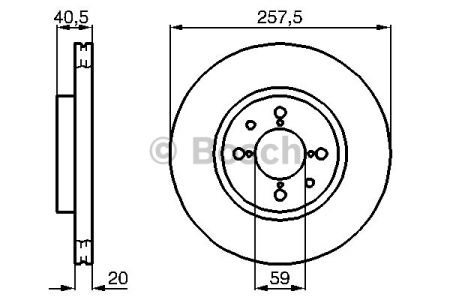 Передний тормозной диск 0986478515 BOSCH