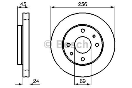 Диск тормозной передний 0986478531 BOSCH
