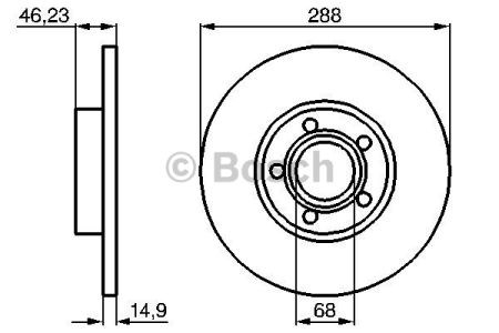 Bosch диск гальмівний перед. audi 100/a4/a6 (28815)(кр.2) 0986478545