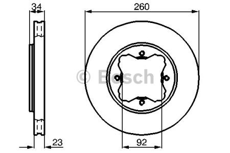 Тормоз дисковый передний 0986478568 BOSCH