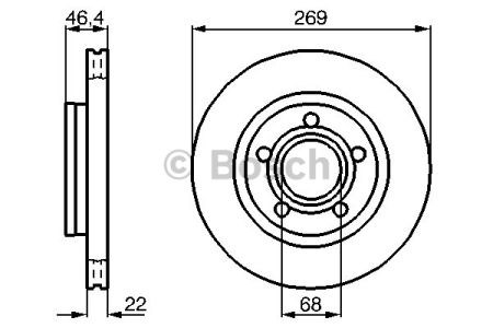Задний тормозной диск 0986478574 BOSCH