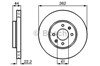 Диск тормозной передний 0986478598 BOSCH