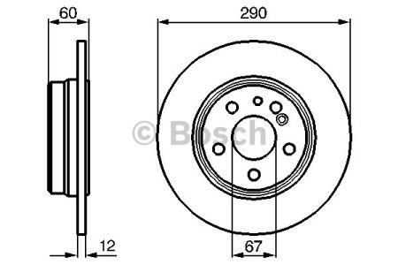Bosch диск гальмівний задн. db w140  (29012) 0986478607