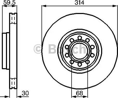 0986478617 BOSCH Диск тормозной передний купить в Черкассы