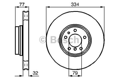 Bosch диск гальм. передн. bmw e38 740d, 750i 94-01 (33432) 0986478623