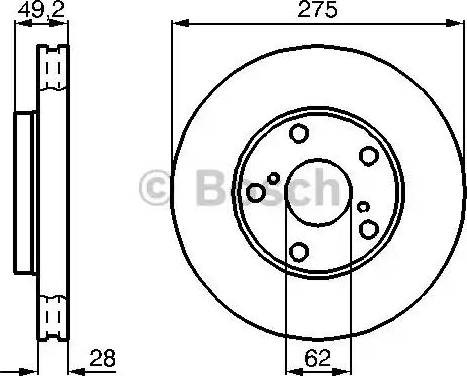 0986478632 BOSCH Диск тормозной передний купить в Тернополь