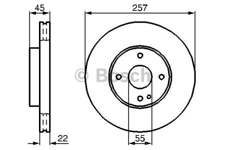 0986478638 BOSCH Диск тормозной передний купить в Полтава