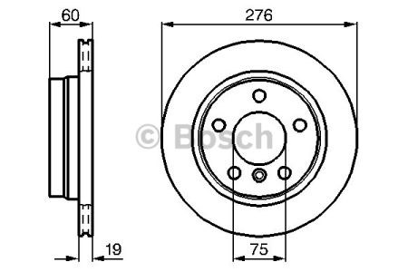 0986478642 BOSCH Диск тормозной задний купить в Полтава
