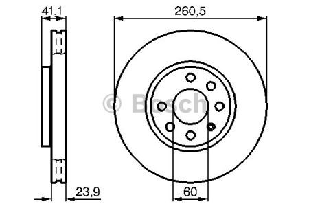 Bosch opel диск гальмівний передній combo, corsa, meriva. 0986478730