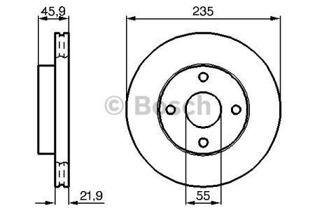 0986478787 BOSCH Передние тормозные диски купить в Полтава