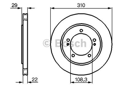 Bosch диск гальм. передн. suzuki grand vitara 98- 0986478839