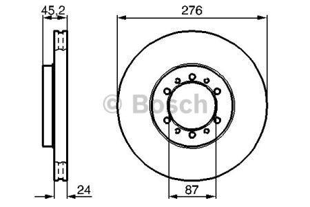 Тормоз дисковый передний 0986478844 BOSCH