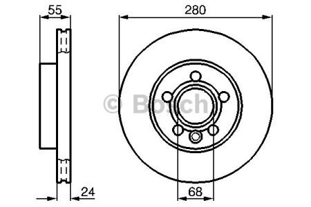 0986478846 BOSCH Передние тормозные диски купить в Днепр