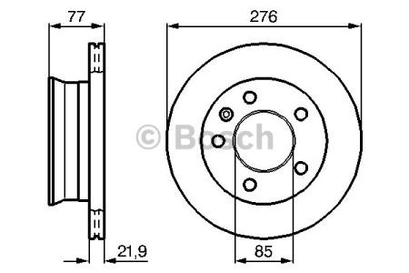 Диск тормозной передний 0986478849 BOSCH