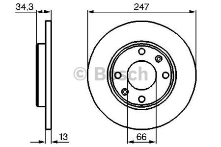 0986478887 BOSCH Диск тормозной передний купить в Тернополь