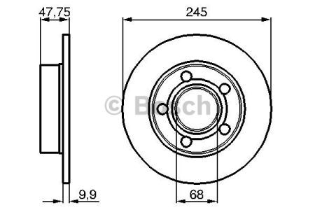Диск тормозной задний 0986478888 BOSCH