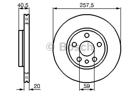 Диск тормозной передний 0986478896 BOSCH