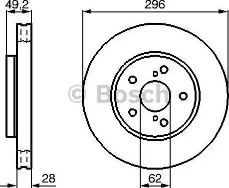 BOSCH 0986478968 Передние тормозные диски в наличии Ирпень