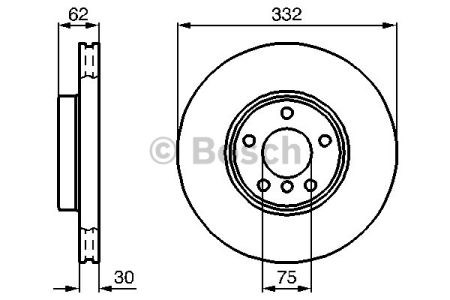 Передний тормозной диск 0986478974 BOSCH