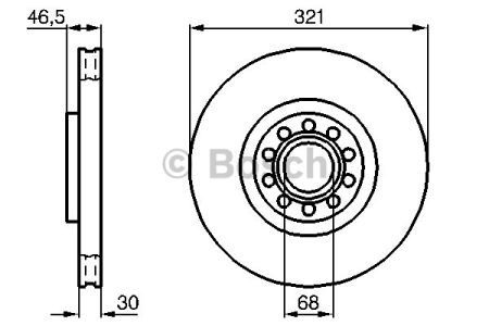 BOSCH 0986478985 Диск тормозной передний в наличии Украина