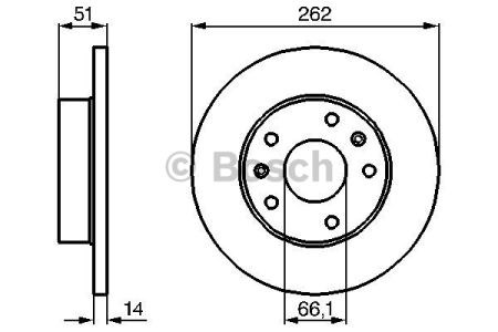 Передний тормозной диск 0986478991 BOSCH