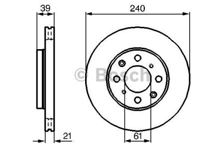 Диск тормозной передний 0986479033 BOSCH
