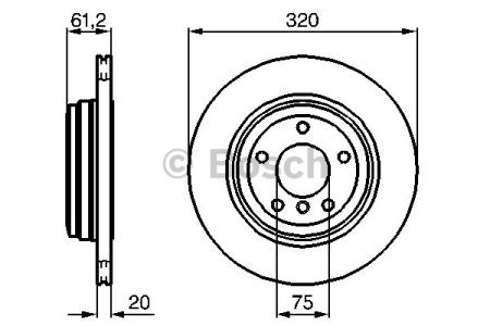 0986479056 BOSCH Диск тормозной задний купить в Киев