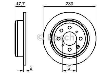 Задний дисковый тормоз 0986479101 BOSCH
