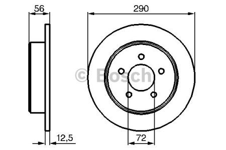 Задний тормозной диск 0986479102 BOSCH