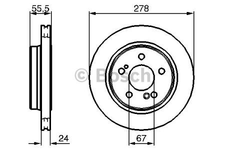 Bosch db гальмівний диск задн.w124/203/210 3.6/4.2 0986479133