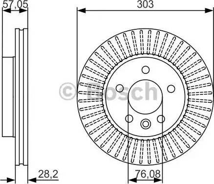 Передний тормозной диск 0986479154 BOSCH