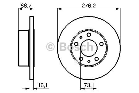 Bosch диск гальмівний задній daily 35s9-11 99- с abs 0986479163