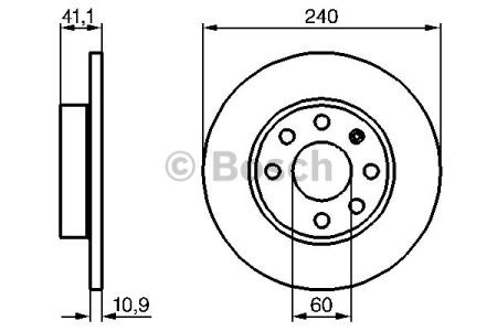 BOSCH 0986479189 Передние тормозные диски в наличии Хмельницкий