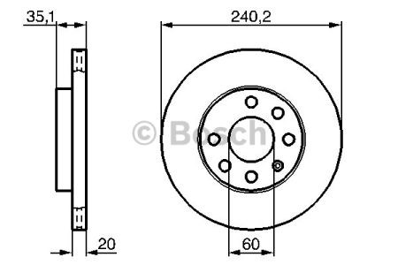 BOSCH 0986479190 Диск тормозной передний в наличии Житомир