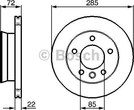 Bosch диск гальмівний перед. db sprinter 95-06 (28522) 0986479212